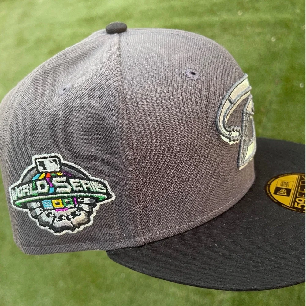 7 3/8 New Arizona Diamondbacks Era 59FIFTY Hat Club 2001 World Series Patch Grey